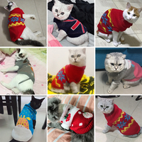 Boże narodzenie kot sweter zimowy ciepły kostium dla zwierząt dla kotów Kedi katten Sphynx odzież Mascotas ubrania dla psów zwierzęta ropa de gato 3